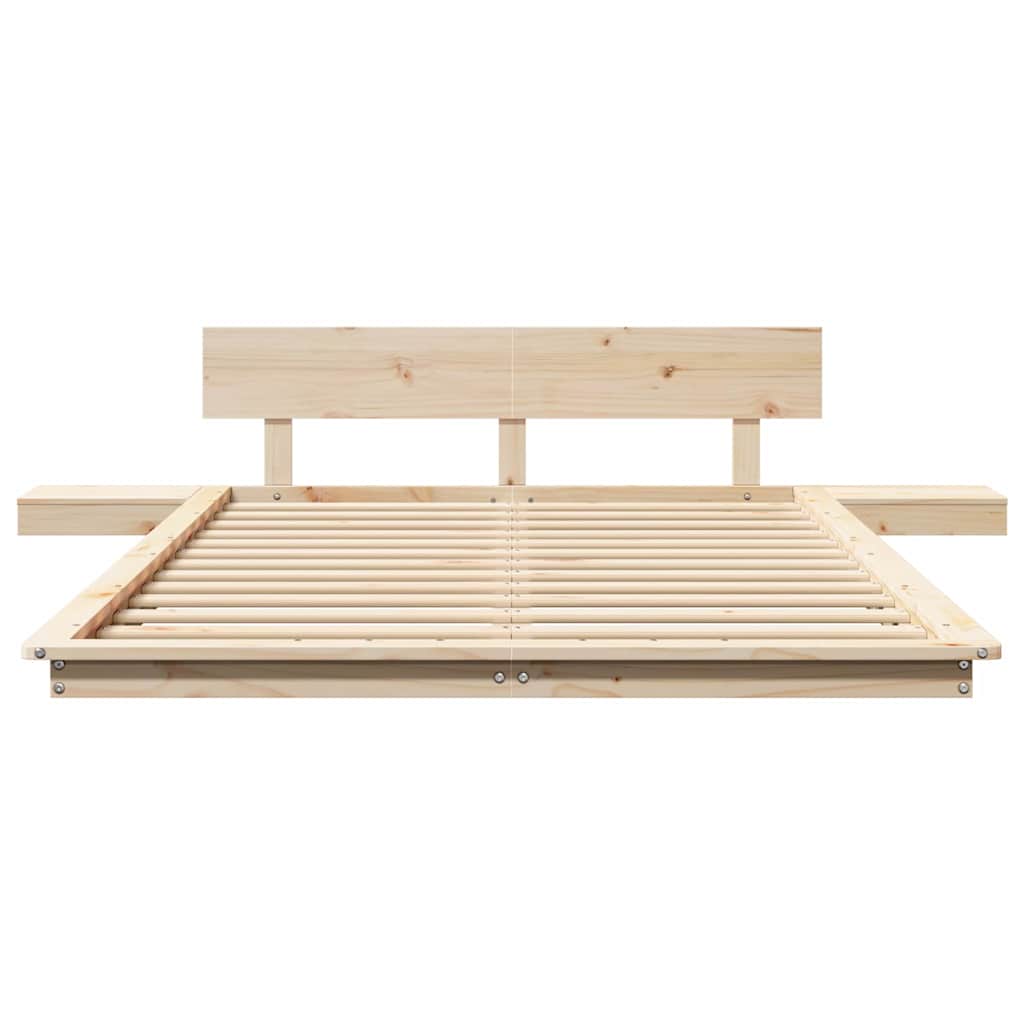 Sengestel Brun 140 X 190 Cm Træ - Billede 5