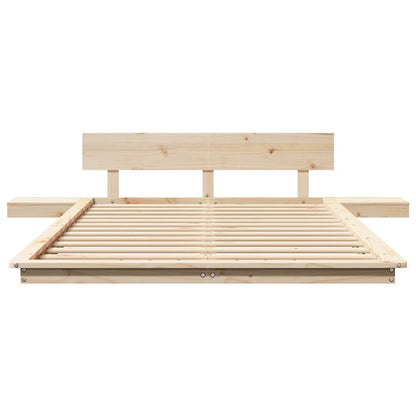 Sengestel Brun 140 190 Cm Træ - Billede 5