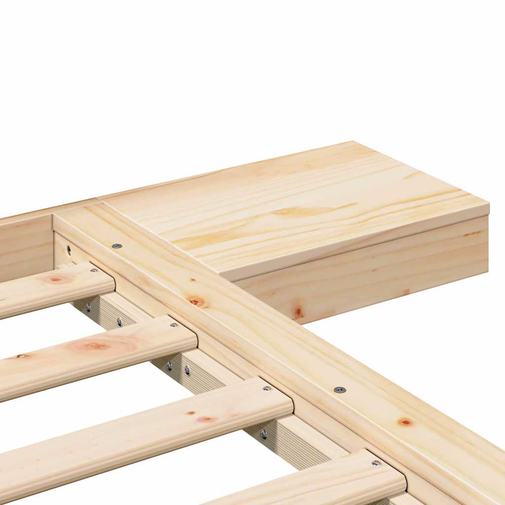 Sengestel Brun 135 190 Cm Træ - Billede 8