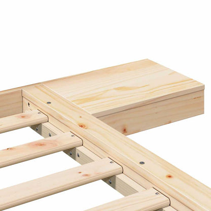 Sengestel Brun 135 190 Cm Træ - Billede 8