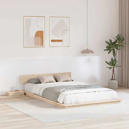 Sengestel Brun 135 190 Cm Træ - Hovedbillede