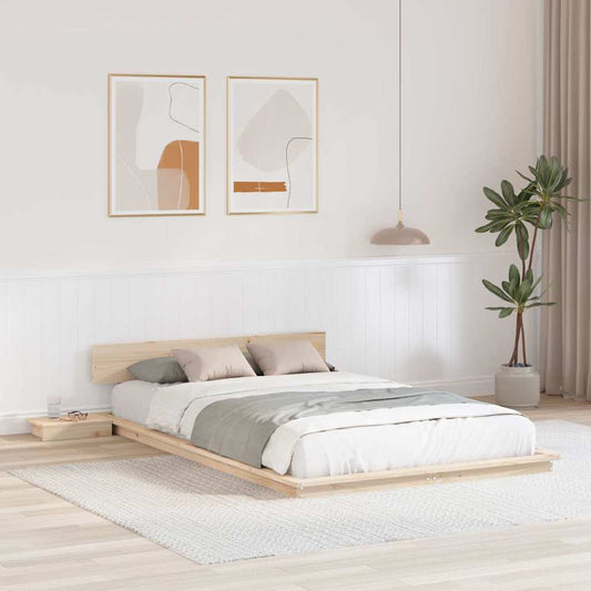 Sengestel Brun 135 190 Cm Træ - Hovedbillede