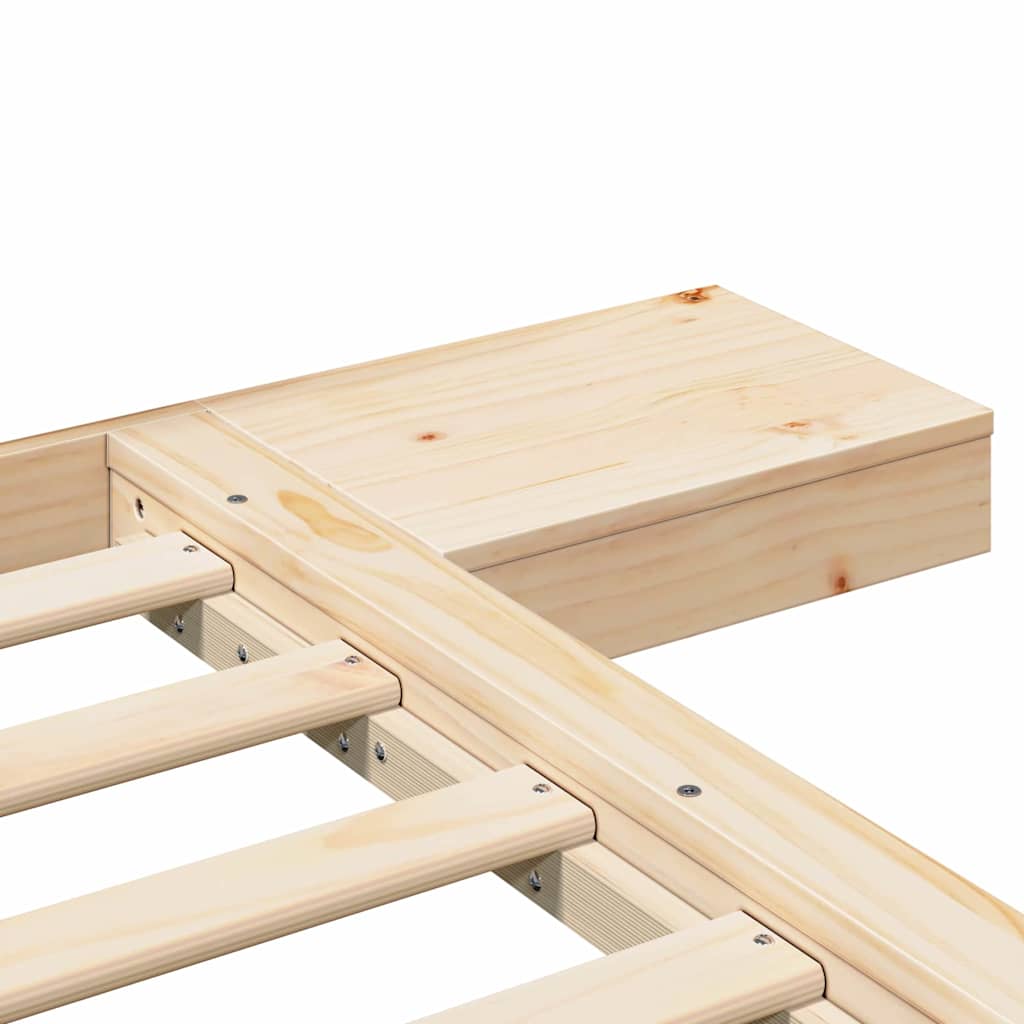 Sengestel Brun 90 190 Cm Træ - Billede 8