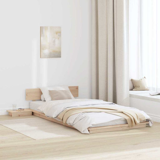 Sengestel Brun 90 190 Cm Træ - Hovedbillede