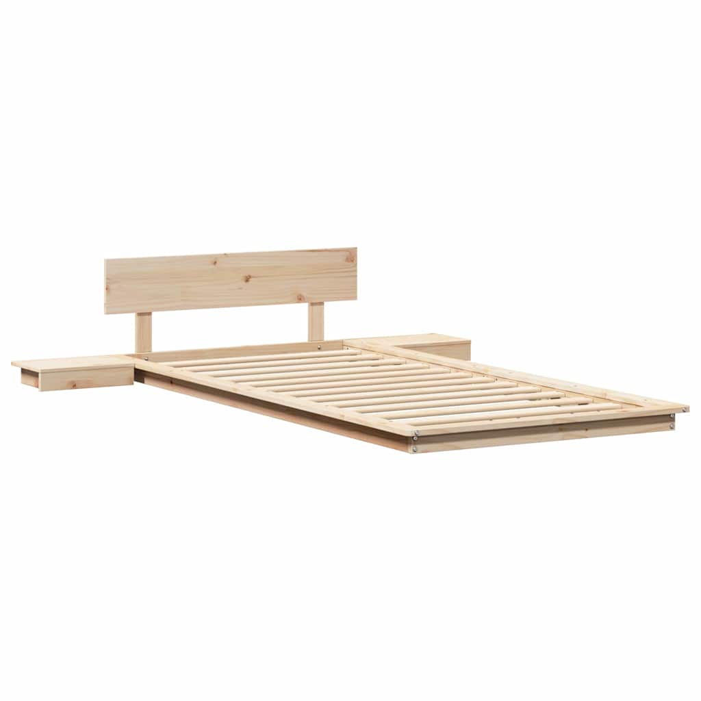 Sengestel Brun 90 190 Cm Træ - Billede 2