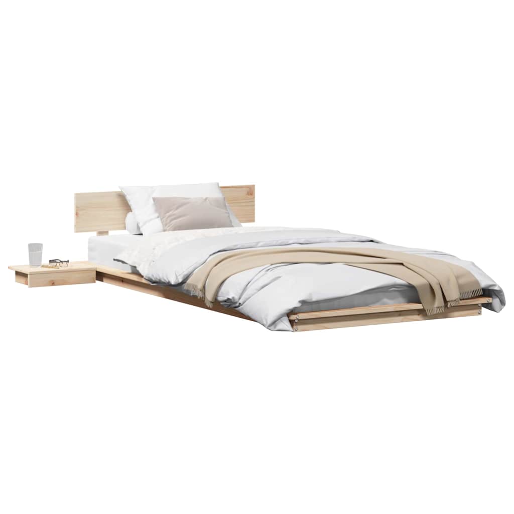 Sengestel Brun 90 190 Cm Træ - Billede 3