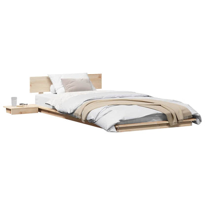 Sengestel Brun 90 190 Cm Træ - Billede 3