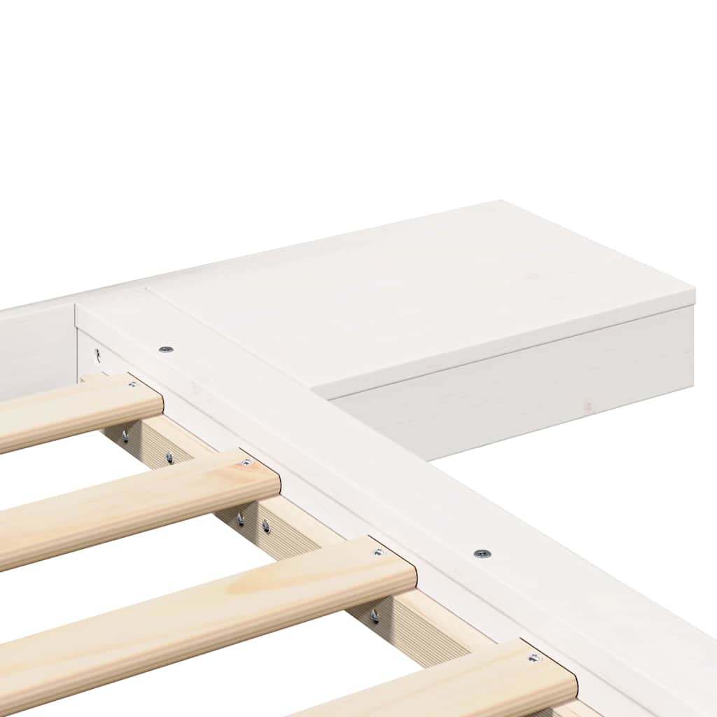 Sengestel Hvid 90 190 Cm Træ - Billede 8