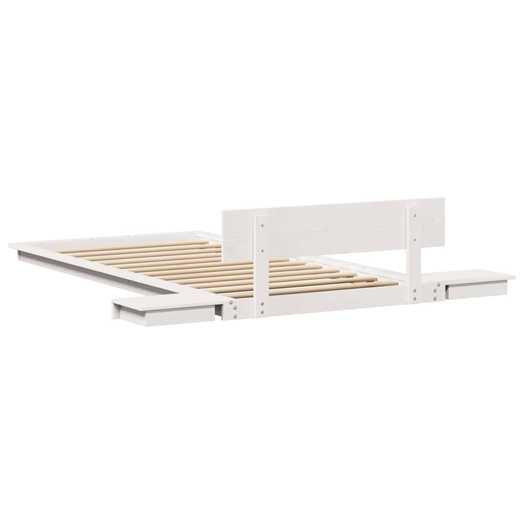 Sengestel Hvid 90 190 Cm Træ - Billede 7