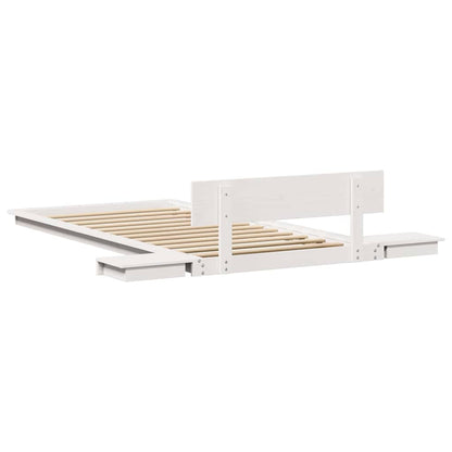 Sengestel Hvid 90 190 Cm Træ - Billede 7