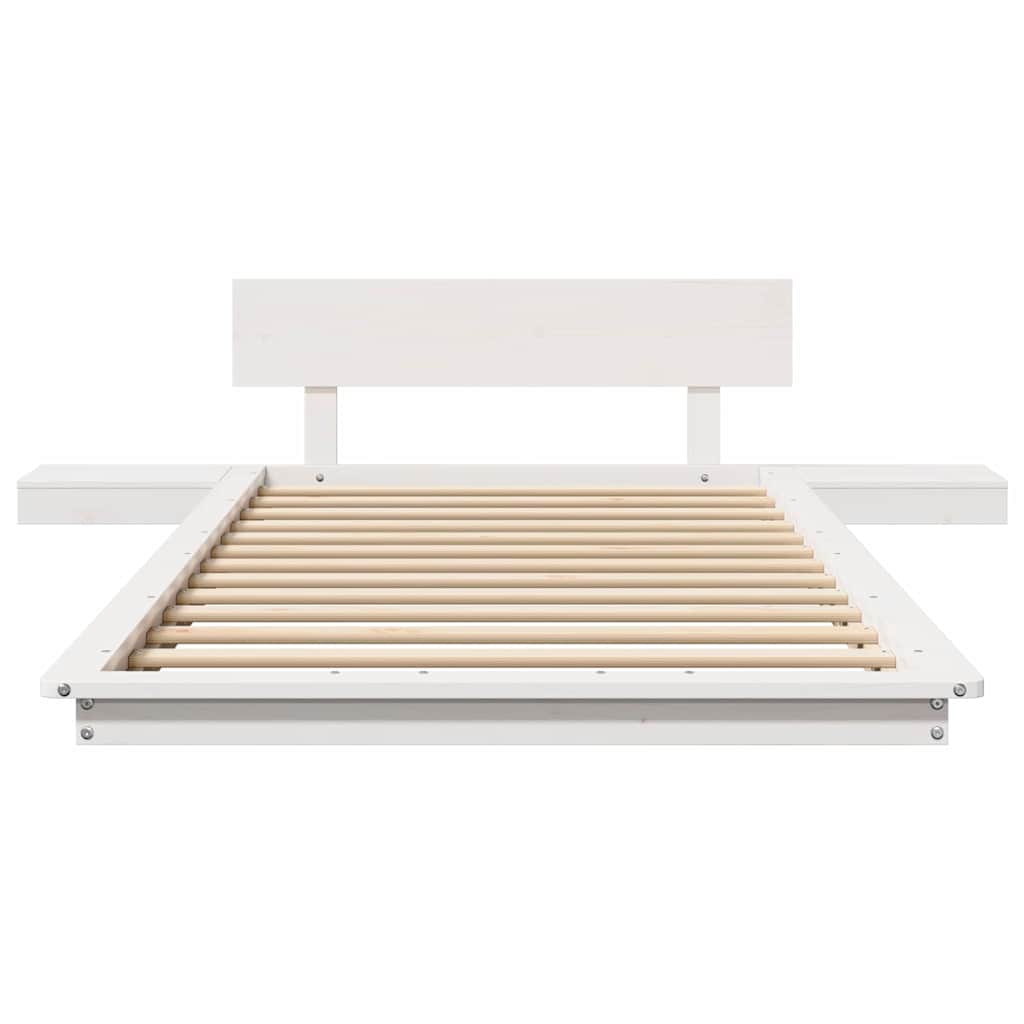Sengestel Hvid 90 190 Cm Træ - Billede 5