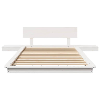 Sengestel Hvid 90 190 Cm Træ - Billede 5