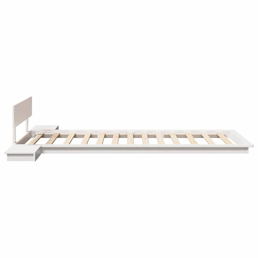 Sengestel Hvid 90 190 Cm Træ - Billede 6