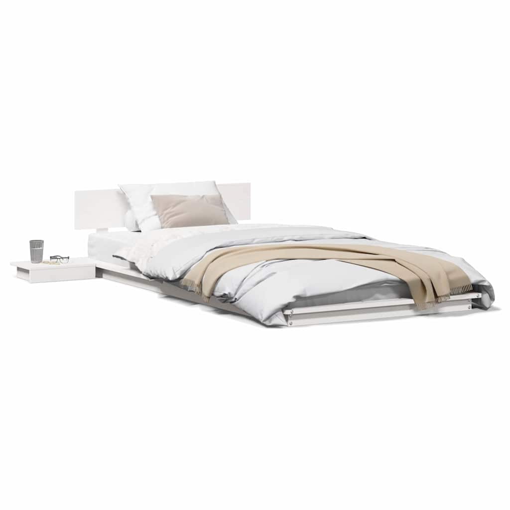 Sengestel Hvid 90 190 Cm Træ - Billede 4