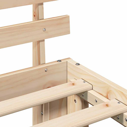 Sengestel Med Hovedgærde Brun 75 X 190 Cm Massivt Fyrretræ - Billede 9