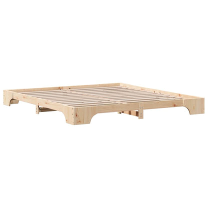 Sengestel Massiv Fyrretræ 207 207 17 Cm Massivt Fyrretræ - Billede 8