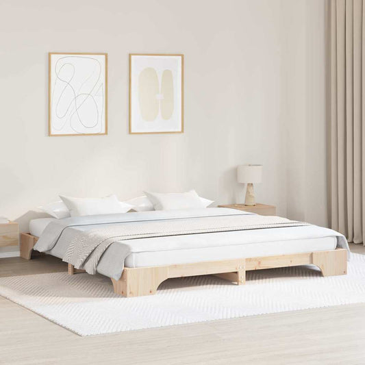 Sengestel Massiv Fyrretræ 207 187 17 Cm Massivt Fyrretræ - Hovedbillede