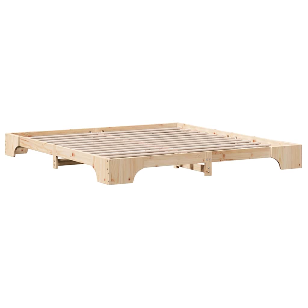 Sengestel Massiv Fyrretræ 207 187 17 Cm Massivt Fyrretræ - Billede 2