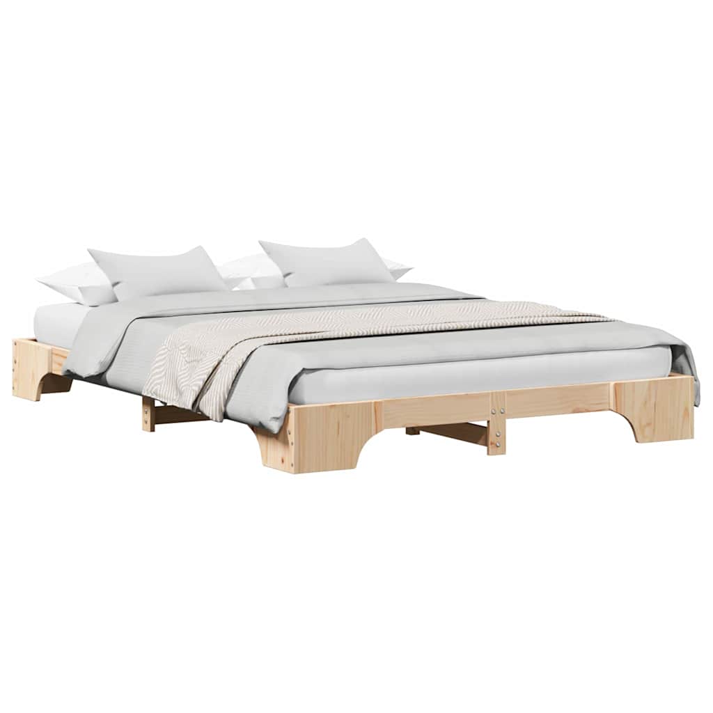 Sengestel Massiv Fyrretræ 207 167 17 Cm Massivt Fyrretræ - Billede 3