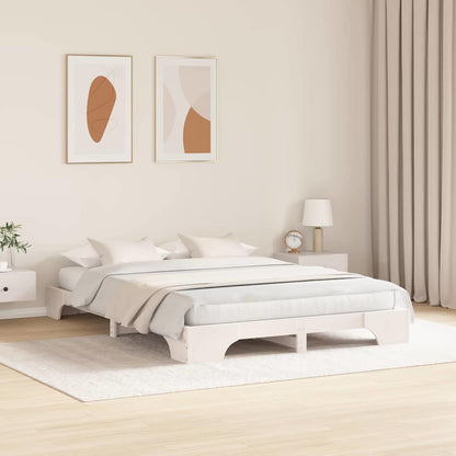 Sengestel Hvid 207 167 17 Cm Massivt Fyrretræ - Billede 5