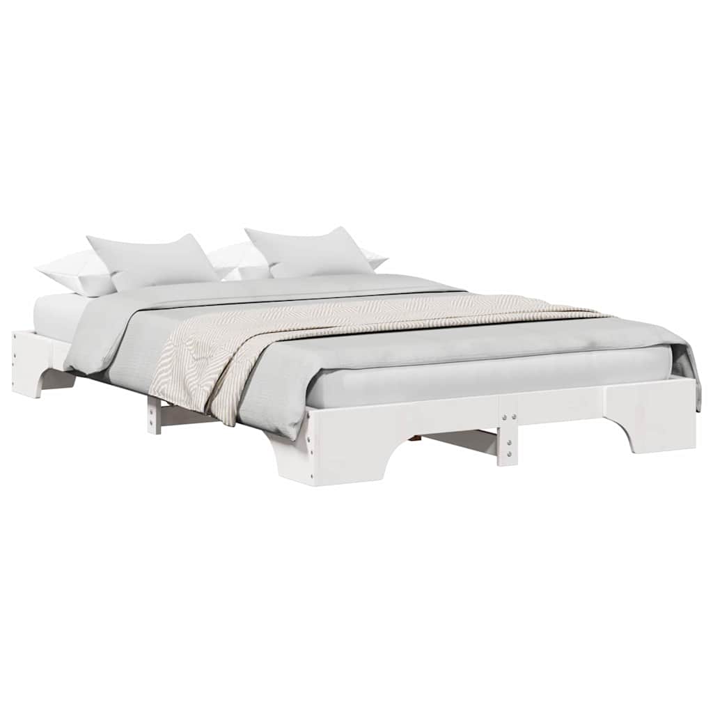 Sengestel Hvid 197 147 17 Cm Massivt Fyrretræ - Billede 3