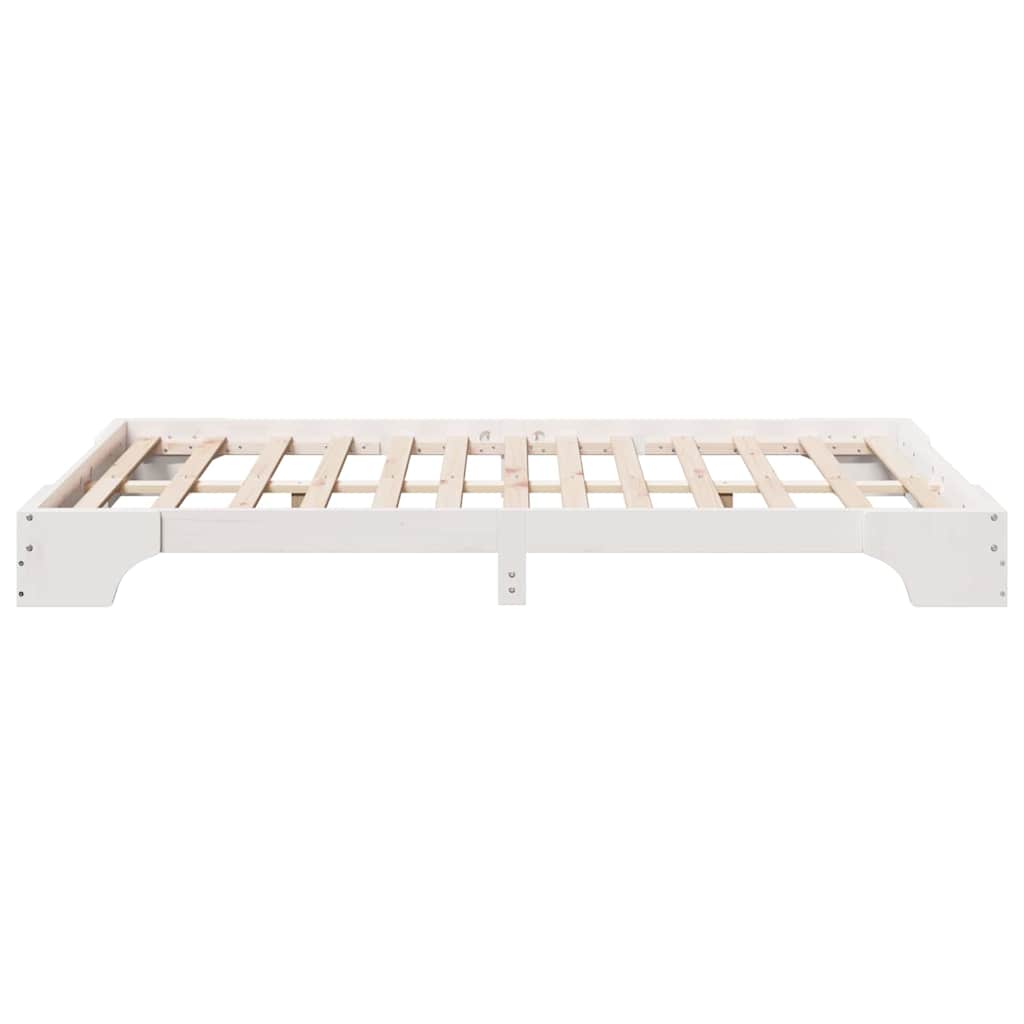 Sengestel Hvid 197 147 17 Cm Massivt Fyrretræ - Billede 7