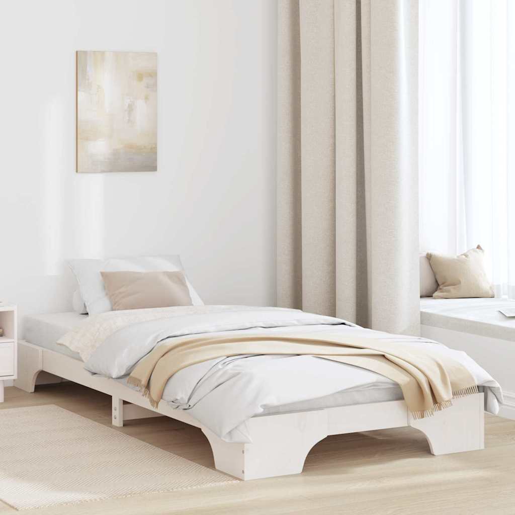 Sengestel Hvid 207 97 17 Cm Massivt Fyrretræ - Hovedbillede