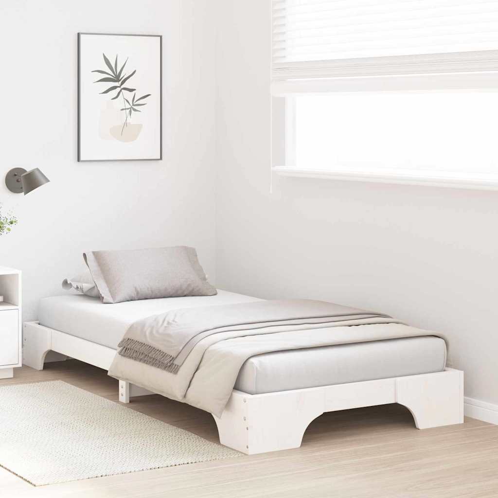 Sengestel Hvid 207 97 17 Cm Massivt Fyrretræ - Billede 5