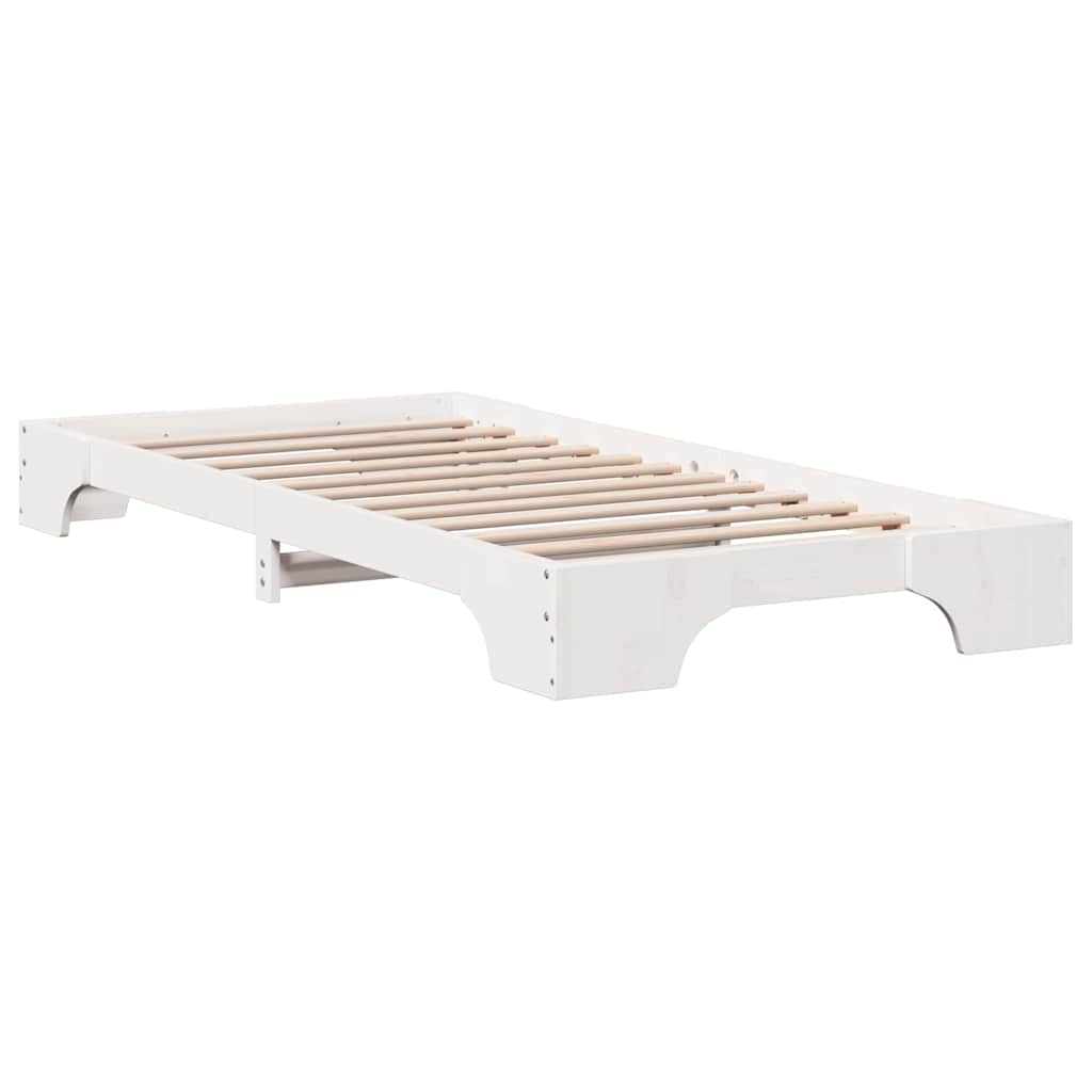 Sengestel Hvid 207 97 17 Cm Massivt Fyrretræ - Billede 2