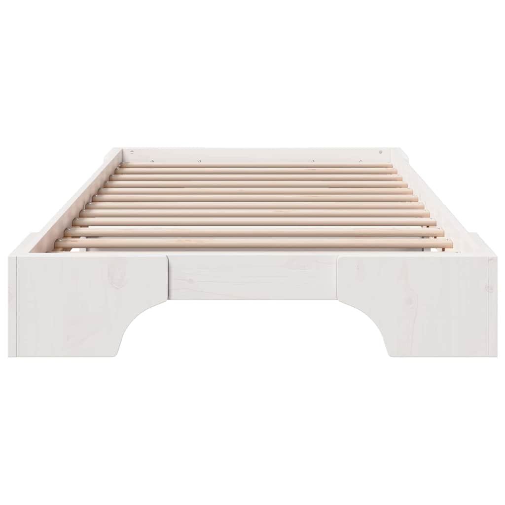 Sengestel Hvid 207 97 17 Cm Massivt Fyrretræ - Billede 6