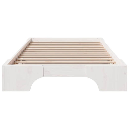Sengestel Hvid 207 97 17 Cm Massivt Fyrretræ - Billede 6