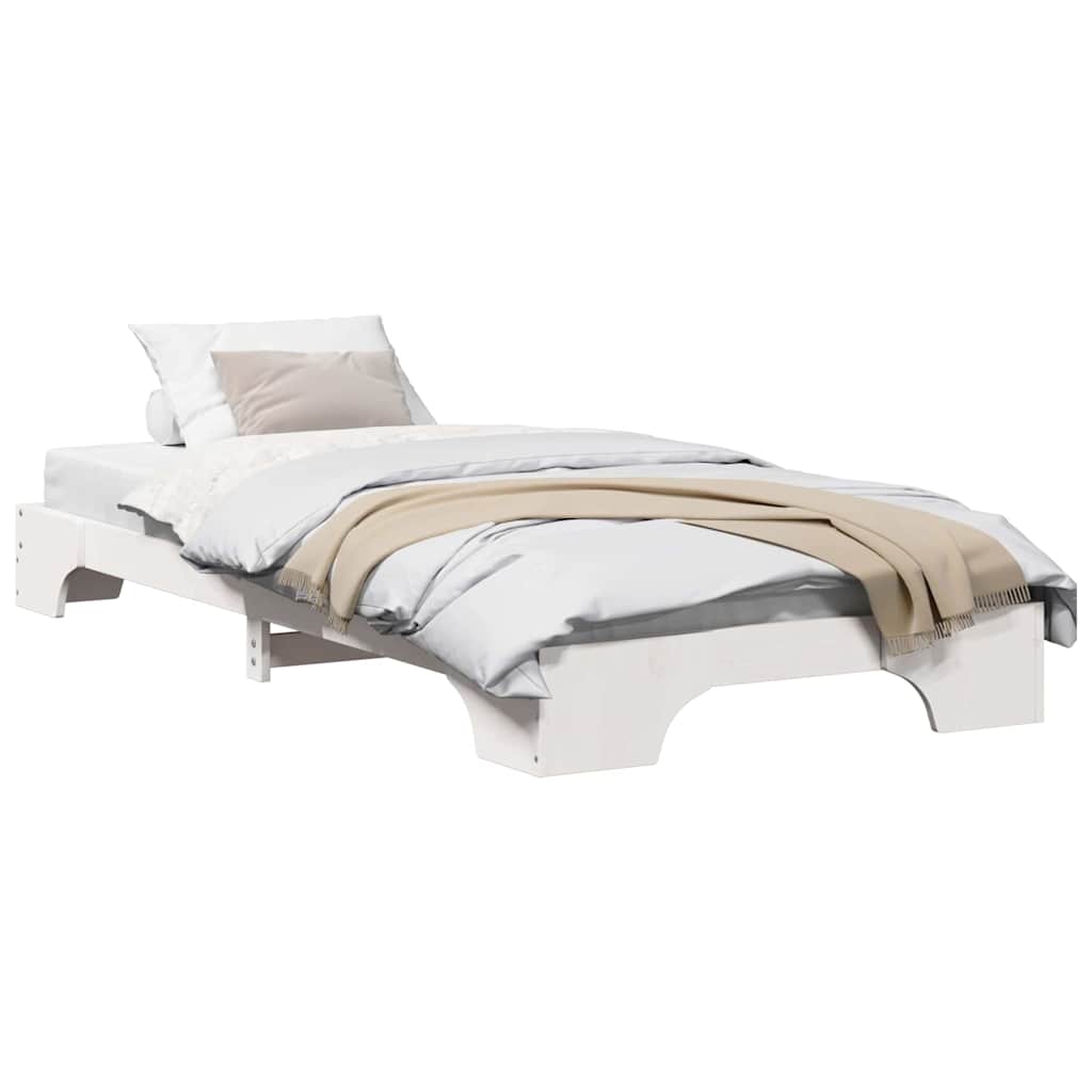 Sengestel Hvid 207 97 17 Cm Massivt Fyrretræ - Billede 3