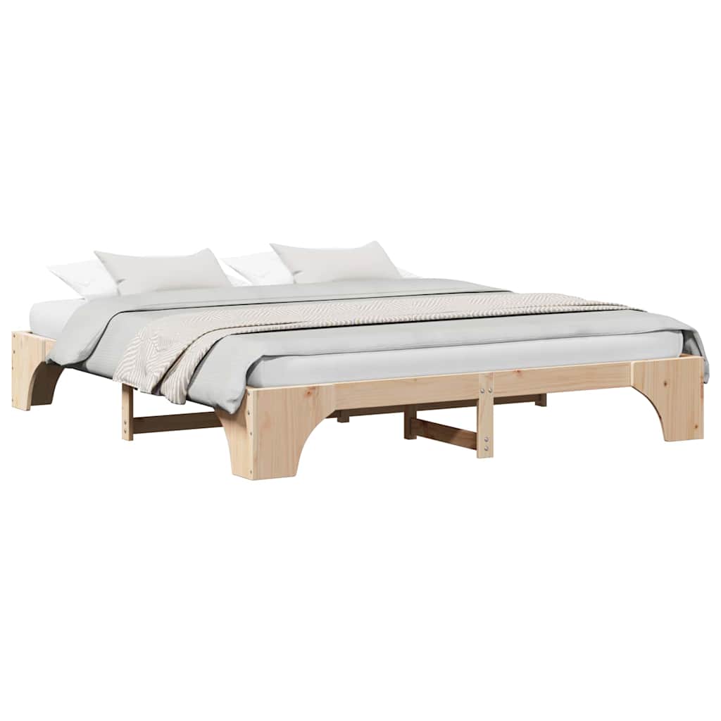 Sengestel Massiv Fyrretræ 207 187 30 Cm Massivt Fyrretræ - Billede 3