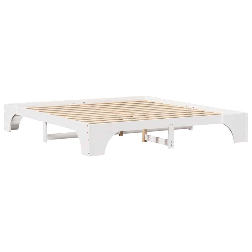 Sengestel Hvid 207 187 30 Cm Massivt Fyrretræ - Billede 2