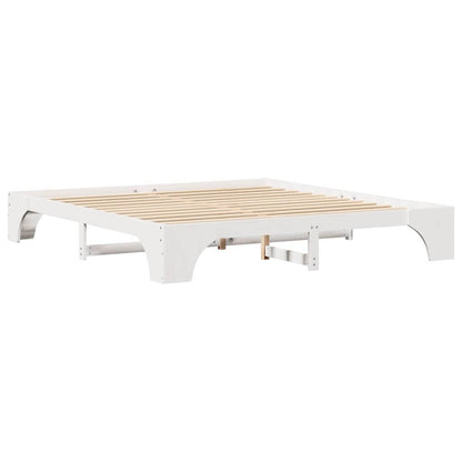 Sengestel Hvid 207 187 30 Cm Massivt Fyrretræ - Billede 8