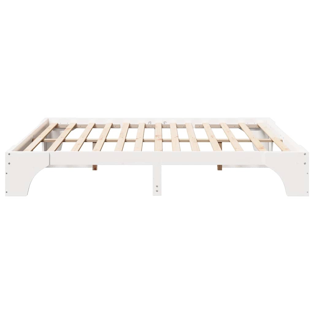 Sengestel Hvid 207 187 30 Cm Massivt Fyrretræ - Billede 7