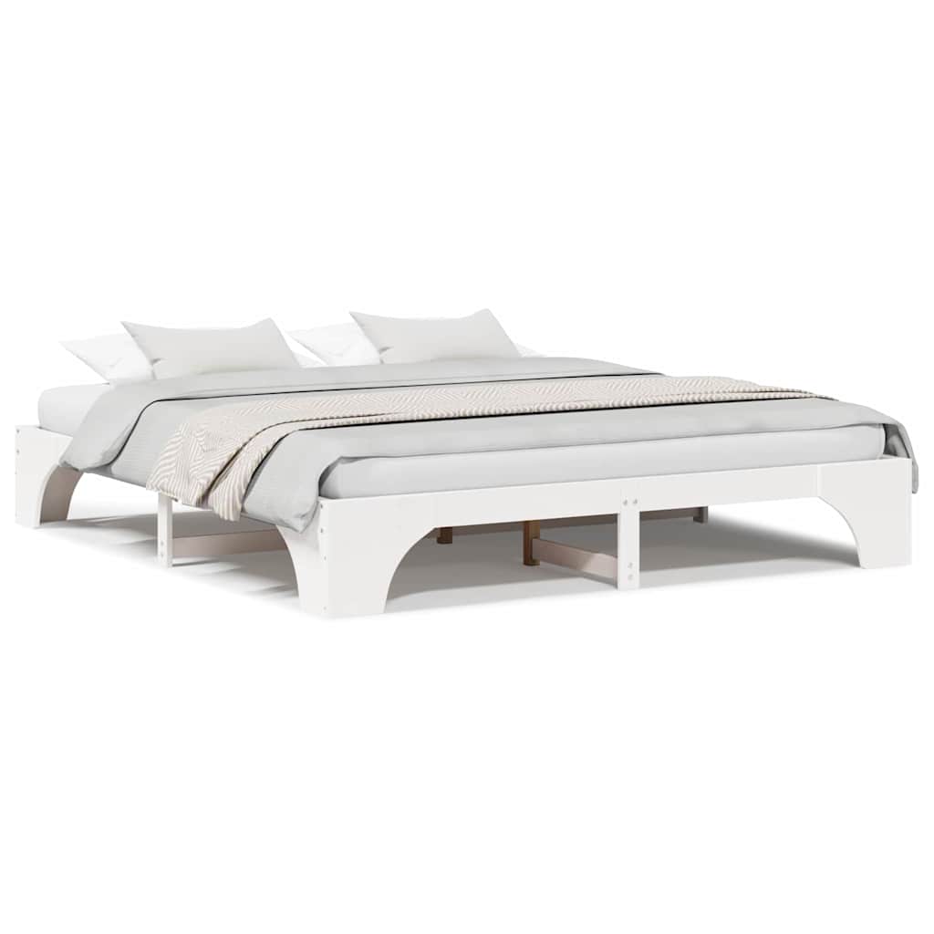Sengestel Hvid 207 187 30 Cm Massivt Fyrretræ - Billede 4