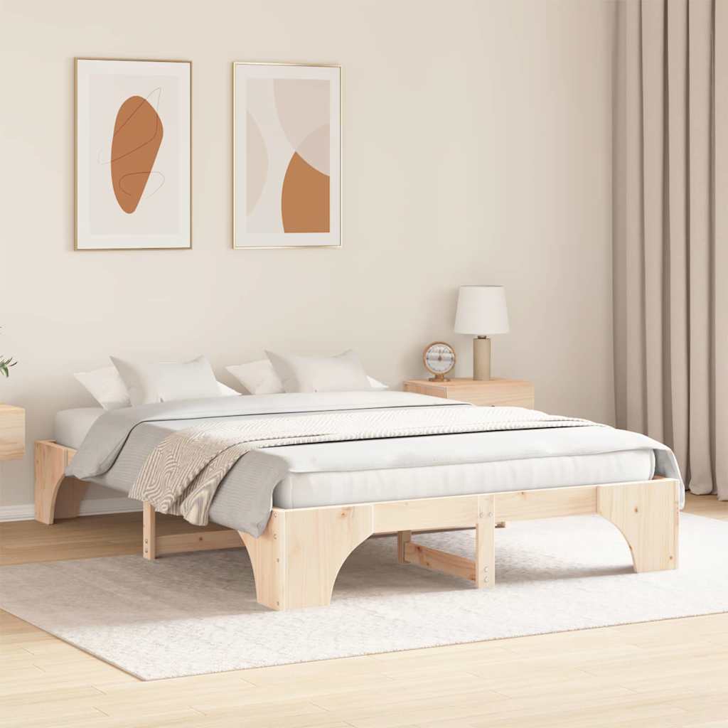 Sengestel Massiv Fyrretræ 207 157 30 Cm Massivt Fyrretræ - Billede 5