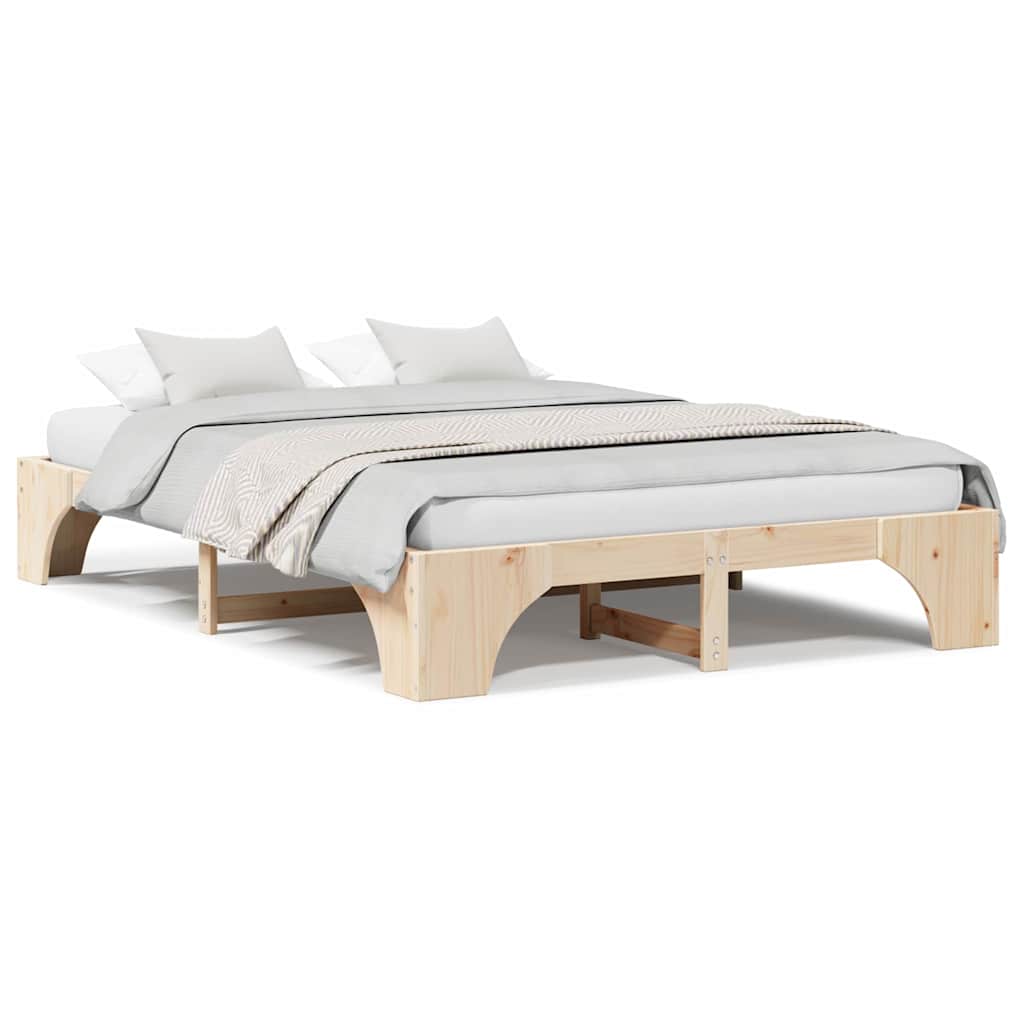Sengestel Massiv Fyrretræ 207 157 30 Cm Massivt Fyrretræ - Billede 4