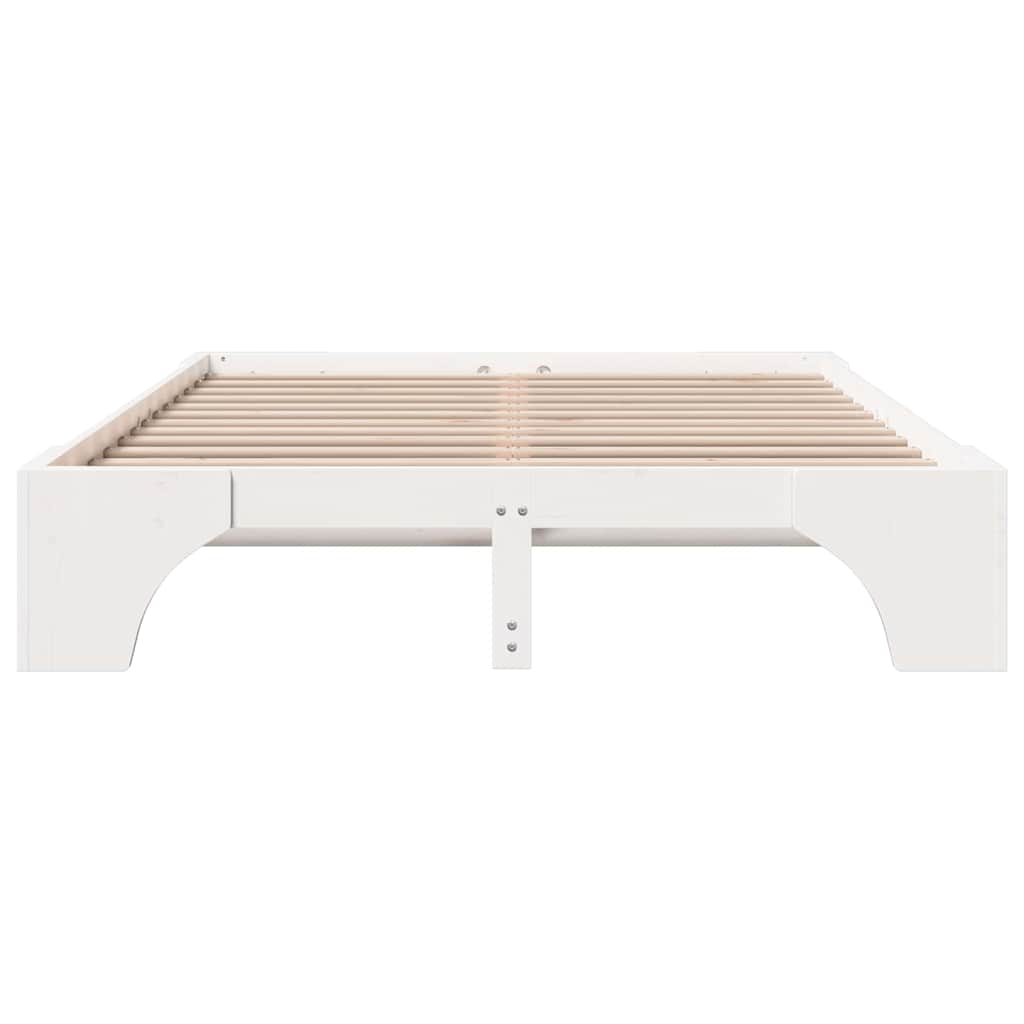 Sengestel Hvid 207 157 30 Cm Massivt Fyrretræ - Billede 6