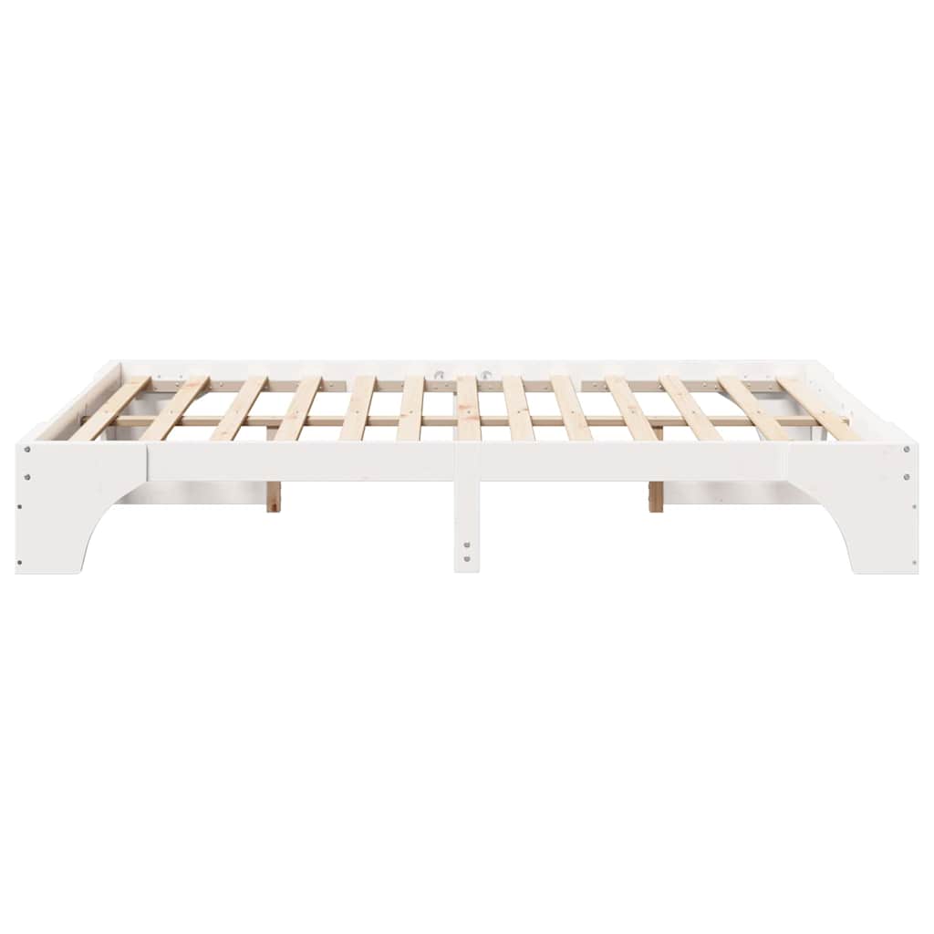 Sengestel Hvid 207 157 30 Cm Massivt Fyrretræ - Billede 7