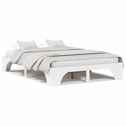 Sengestel Hvid 207 157 30 Cm Massivt Fyrretræ - Billede 4