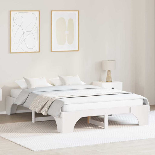 Sengestel Hvid 207 147 30 Cm Massivt Fyrretræ - Hovedbillede