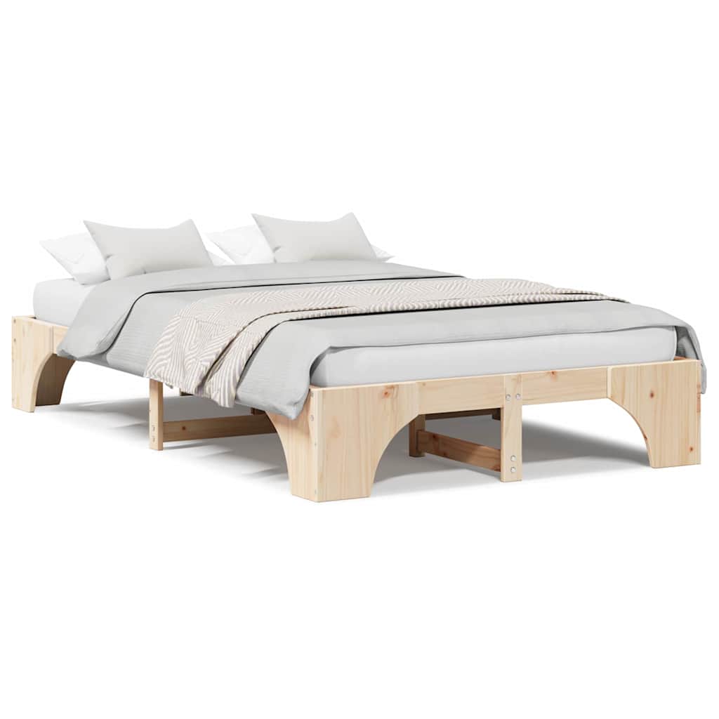 Sengestel Massiv Fyrretræ 197 147 30 Cm Massivt Fyrretræ - Billede 4