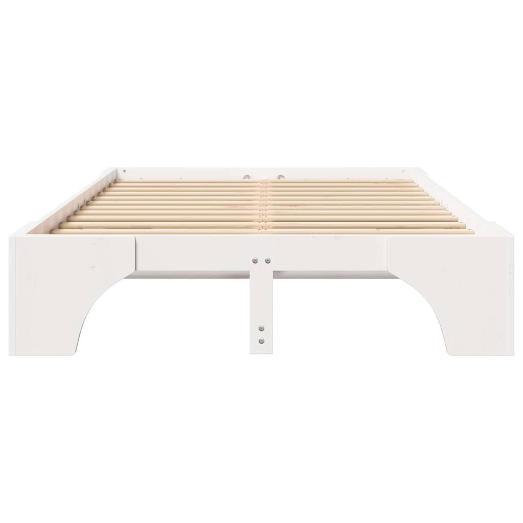 Sengestel Hvid 197 147 30 Cm Massivt Fyrretræ - Billede 6