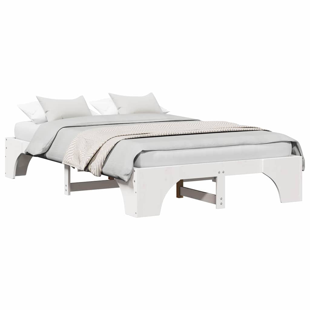 Sengestel Hvid 197 147 30 Cm Massivt Fyrretræ - Billede 3