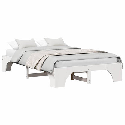 Sengestel Hvid 197 147 30 Cm Massivt Fyrretræ - Billede 3
