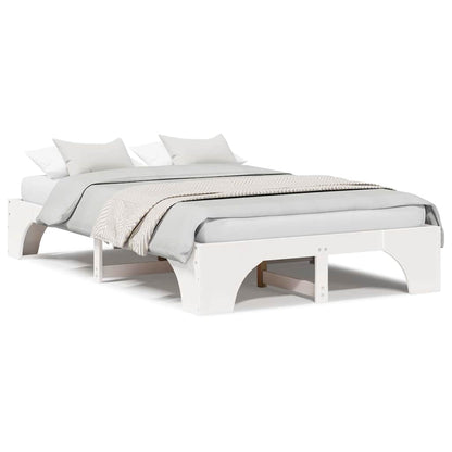 Sengestel Hvid 197 147 30 Cm Massivt Fyrretræ - Billede 4