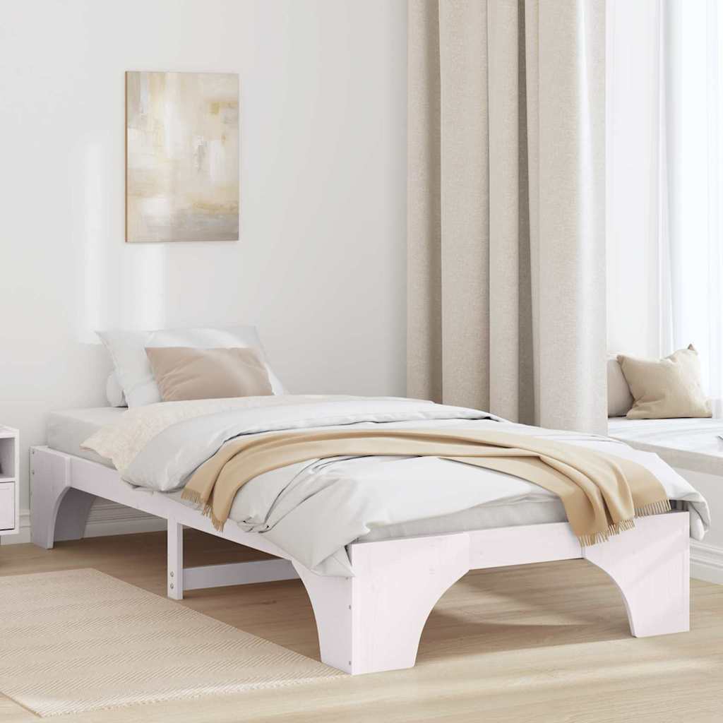 Sengestel Hvid 207 97 30 Cm Massivt Fyrretræ - Hovedbillede