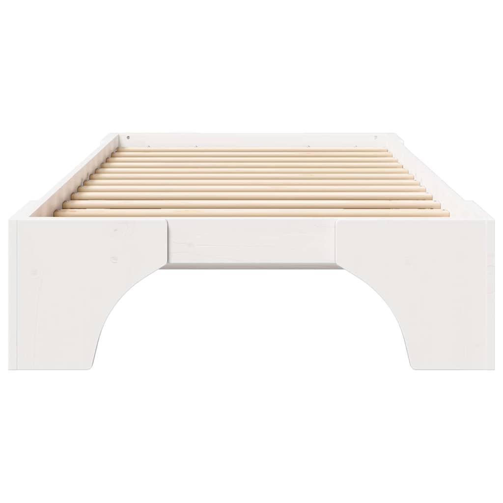 Sengestel Hvid 207 97 30 Cm Massivt Fyrretræ - Billede 6